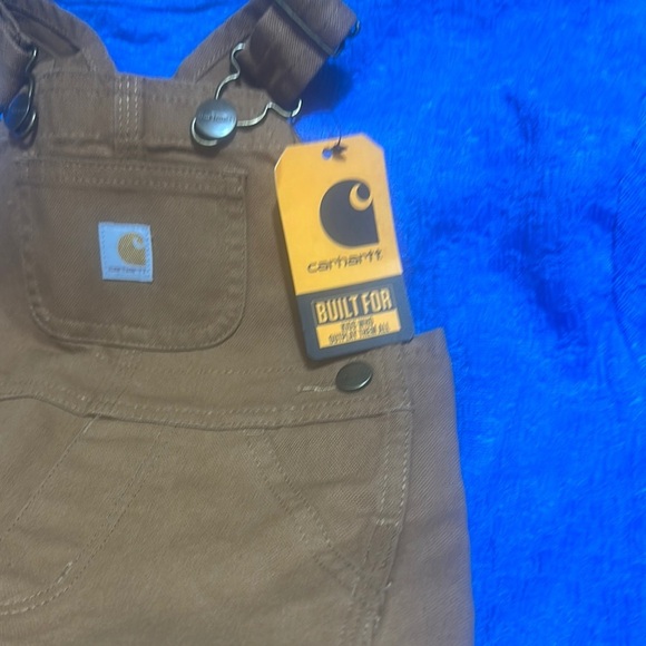 Carhartt Brown Overalls with Reinforced Knees - Picture 4 of 9